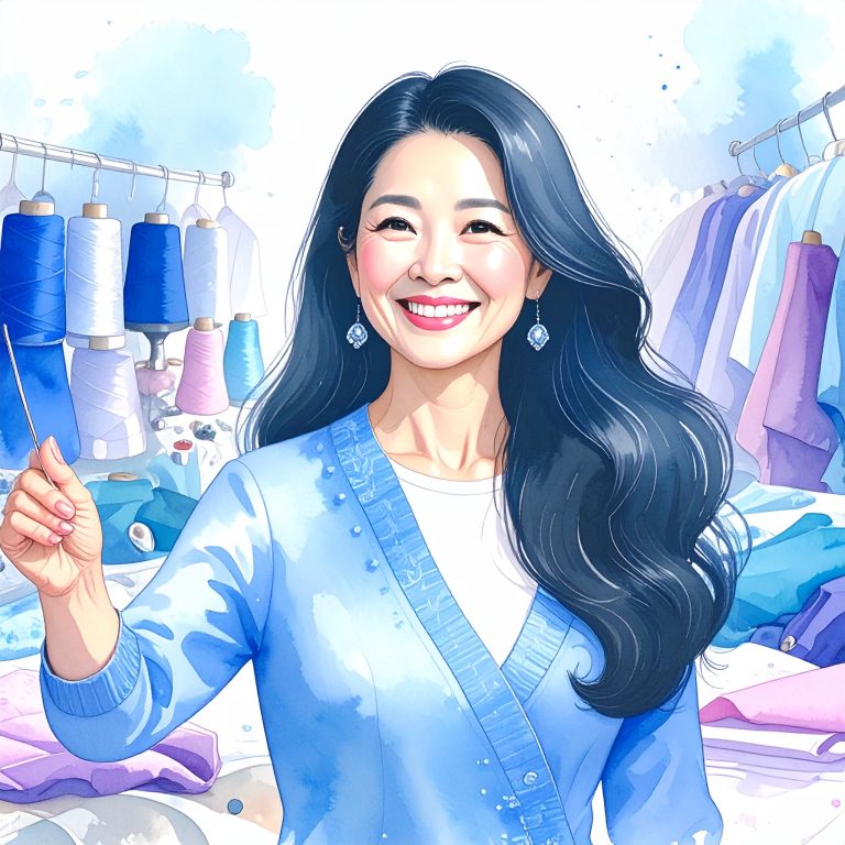 Firefly_una donna cinese di circa 30 dai lunnghi capelli neri. è èuna sarta e si trova in un  733297